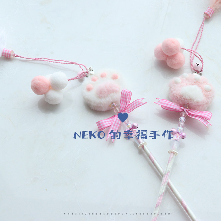 Original fairy feather ring paper streamer bell cat claw teasing cat stick bite resistant cat toy cat cat kitten
