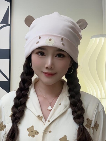 Postpartum Hat Made of Pure Cotton for Spring and Autumn, Windproof Hat for Pregnant Women, Thin Summer Style with Headband, Sweat-Absorbent Hat for — 2