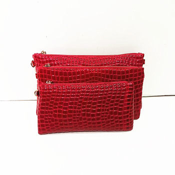 Baimei Women's Bag with Fashionable Elements, Hand-Held, Crossbody, Classic Versatile Cowhide Horizontal Zipper Design, Same Style as in Physical Stores