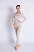 100% cashmere worsted round neck Womens cashmere underwear set warm and comfortable Joker special price pure cashmere close fit