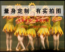 Golden Sunflower Flock Dance Modern Dance Children Dance Costume Stage Performance Clothing Professional Custom
