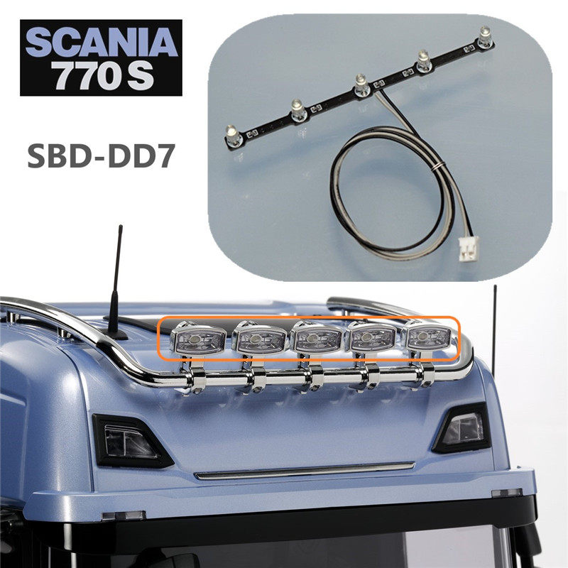 Rc Truck 1/14 für Scania 770S 6×4 56368 Dachscheinwerfer PCB für Tamiya DIY Geschenke für Jungen – Detail 1