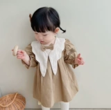Осеннее платье для девочек, демисезонный наряд маленькой принцессы для раннего возраста, комплект, в корейском стиле, в западном стиле