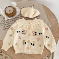 Абрикосовый кардиган, берет, шапка