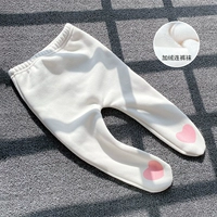 Розовые бархатные колготки