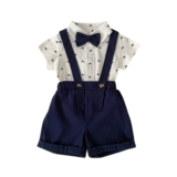 Детское летнее платье, детская одежда для мальчика, штаны, рубашка, боди, комплект, наряд на выход