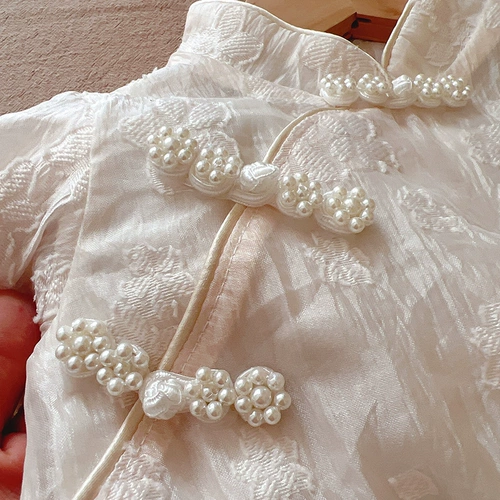 Детское ципао, боди, комбинезон для новорожденных, летняя одежда для девочек, наряд маленькой принцессы, наряд на выход