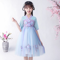 Children Hanfu Tang dress girl dress short sleeve costume 2020 Summer new Chinese style childrens dress
