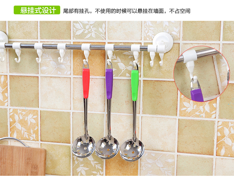 Thép không gỉ dày súp súp muỗng dài xử lý cay lẩu cay nồi lẩu Nhật Bản bộ đồ ăn gia đình muỗng dụng cụ nhà bếp thông minh