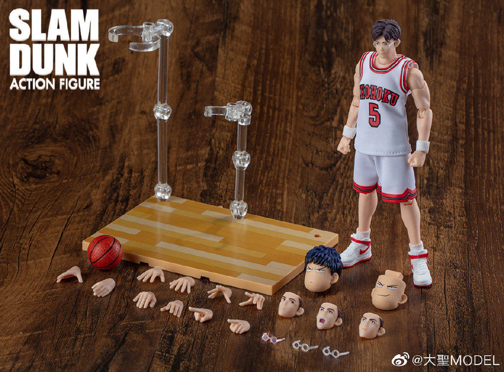Great Holy Model Dunk Basket Master Xiangbei Team White Coat Wood Twilight 4 Eye Mitsui Q Edition Head Engraving Movable