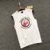 Áo thun cotton nam không tay vest thể thao thể thao không tay cổ tròn áo thun Boxing 2061 - Áo vest cotton áo ba lỗ tập gym Áo vest cotton
