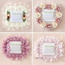 Switch cover switch sticker fabric lace switch protective cover switch board decorative plug-in board cover switch sticker
