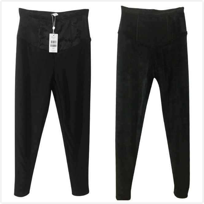 Manneffin winter style 20110093 high waist warm palace warm pants with velvety thickened 0 degrees outside wearing inner lap pants boots female