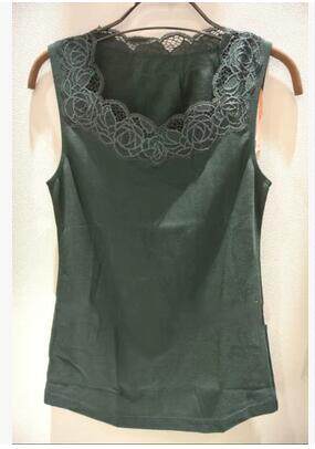 Spot Ives 10210278 Autumn Winter Rose Life lace Flower side Thrones Lahm hit bottom warm vest