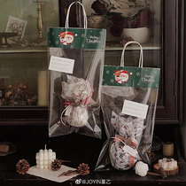 Christmas Mesh Red Handbag Transparent Bouquet Apple Gift Bag Gift minimalist floral flawless red green packing bag