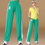 Штаны, танцующий быстросохнущий комбинезон для спортзала, свободный прямой крой