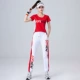 Y2130 Красный короткий рукав+K2130 Белые красные штаны