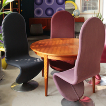 coznap middle-aged) Danish verner panton design high-back dining chair multi-color