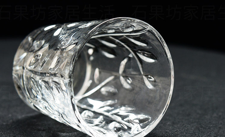 Ликер Cup 家用加厚刻花无铅水晶玻璃一两小白酒杯套装烈酒一口杯分酒器50ml 1034804564