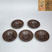 (Iron hit) Meiji gold worker Kurose Zongshi made a world five guest tea tray boutique