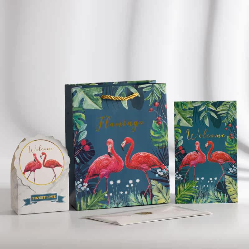 Wedding Candy Box Tote Bag Invitation Three-piece INS Style Wedding Invitation Set Mori Net Red Candy Box Invitation