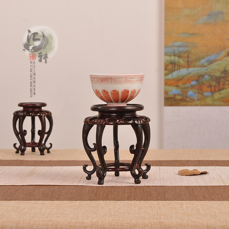 Red Wood Red Acid Branches Miniature Melon Ridge Brief a few solid wood round high foot vases small bonsai swing pieces Ancient playing base