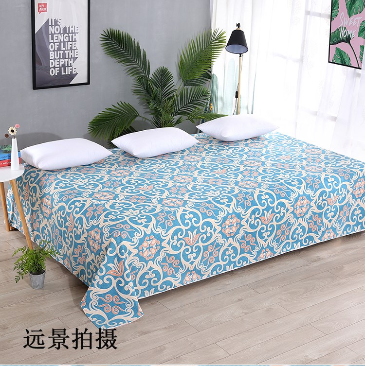 Bông vải thô cũ dày 4 mét lớn 炕 đất nông thôn đơn 3 mét 炕 tấm chiếu đơn bông chống trượt tùy chỉnh - Khăn trải giường ga giường màu trắng