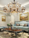 European-Style Light Luxury Living Room Crystal Chandelier, Grand Villa Open-Air Duplex Lobby Light, High-End Dining Room and Bedroom Lighting Fixtures