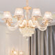 European-Style Light Luxury Crystal Chandelier for Living Room, Elegant Post-Modern Minimalist Crystal Lighting for Dining Room, Bedroom, and Study