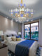 New French-Style Crystal Chandelier for Living Room, Light Luxury Duplex, European-Style Dining Room, Master Bedroom, Luxurious Ceramic Chandelier