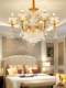 All-Copper Crystal Chandelier European-Style Living Room Lamp Light Luxury French Natural Jade Duplex Floor Dining Room Bedroom Zhongshan Lamps