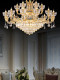 All copper crystal chandelier European style villa duplex floor living room large chandelier French light luxury restaurant bedroom new lamps