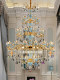 All-Copper French Crystal Large Chandelier European Accessible Luxury House Duplex Floor Living Room Lamp 24K Gold Dining Room Bedroom Lamps