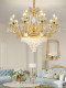 Crystal Chandelier for Duplex Villa, Large Chandelier for Hollow Living Room, Light Luxury European-Style French Chandelier for High-Ceilinged Stairwell