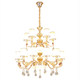 Villa Duplex Large Chandelier with Hollow Design for Three or Four Floors, Living Room Lamp, Staircase Lamp, Zinc Alloy Crystal Lighting Fixtures