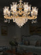 European-Style All-Copper Crystal Chandelier, French-Style Villa Living Room Lamp, Luxurious Dining Room Study Light, Light Luxury Duplex Building Luxury Lighting Fixtures