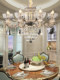 European-Style Living Room Crystal Chandelier, Luxurious French-Style Light Luxury Villa Hall Lamp, Dining Room Lamp, Bedroom Study Chandelier Lighting Fixtures