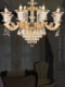 Villa Duplex Living Room All-Copper Crystal Chandelier French Light Luxury Dining Room Bedroom Grand Self-Built House Golden Lighting Fixtures