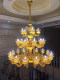 European style villa duplex building large chandelier living room crystal chandelier natural jade building hollow self-built house lamps