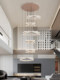 Modern Minimalist Living Room Chandelier, Light Luxury Dining Room Bedroom High-End Italian Smart Circle Lamp, Post-Modern Chandelier