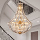 Light Luxury Spiral Staircase Long Chandelier, Simple Modern Villa Duplex Living Room Crystal Chandelier, Apartment Zhongshan Lighting Fixtures