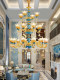 Large Chandelier for Duplex Apartment, Living Room Lamp, European-Style Crystal Lamp, French-Style Villa, Mezzanine, High Ceiling, Rural Self-Built House Lighting Fixtures