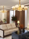 Large Chandelier for Duplexes, New Chinese-Style All-Copper Jade Living Room Chandelier, New Model, Grand Vintage Dining Room and Bedroom Lighting Fixtures
