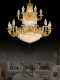 All-Copper French-Style Villa Duplex Large Chandelier, Living Room Crystal Lamp, Grand European-Style Self-Built House Hollow Luxury Lighting Fixtures