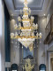 Villa Duplex Floor Living Room Large Chandelier European Style Accessible Luxury Loft Floor Mid-To-Ceiling Air Leap Hall Crystal Chandelier