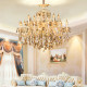 European-Style Crystal Chandelier Living Room Lamp, Luxurious and Elegant, Simple European-Style Dining Room, Bedroom, Duplex House, Villa Zinc Alloy Lighting Fixtures