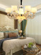 All-Copper Duplex Villa Large Chandelier, Living Room Lamp, European-Style Duplex, Jade Stone Self-Built House, High-Ceiling New Chinese-Style Lighting Fixtures