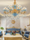 All-Copper French Crystal Large Chandelier European Accessible Luxury House Duplex Floor Living Room Lamp 24K Gold Dining Room Bedroom Lamps