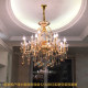 European-Style Crystal Chandelier Living Room Lamp, Luxurious and Elegant, Simple European-Style Dining Room, Bedroom, Duplex House, Villa Zinc Alloy Lighting Fixtures