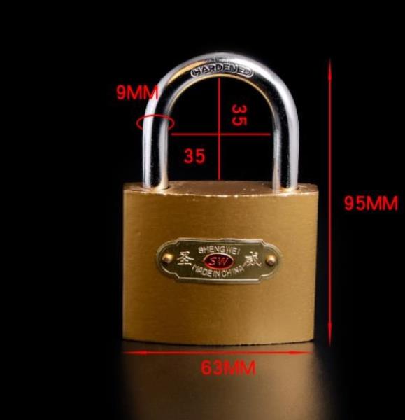 Large padlock key lock large iron lock small padlock 50mm fuel tank lock ordinary old open 1990s drawer lock